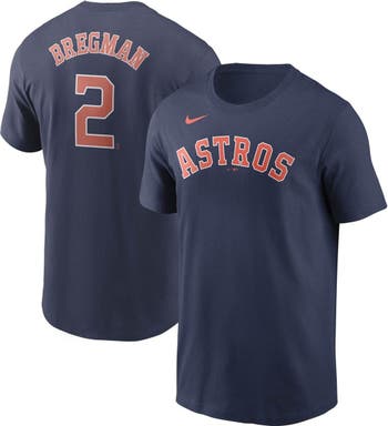 Nike Men's Nike Alex Bregman Navy Houston Astros Name & Number T-Shirt