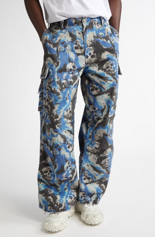 ERL Gender Inclusive Skull Print Cargo Pants 