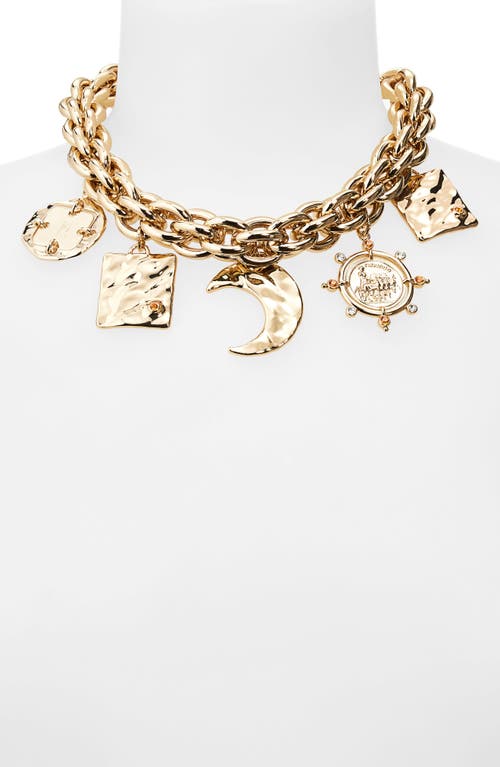 Shop Rabanne Sun Date Charm Necklace In Gold