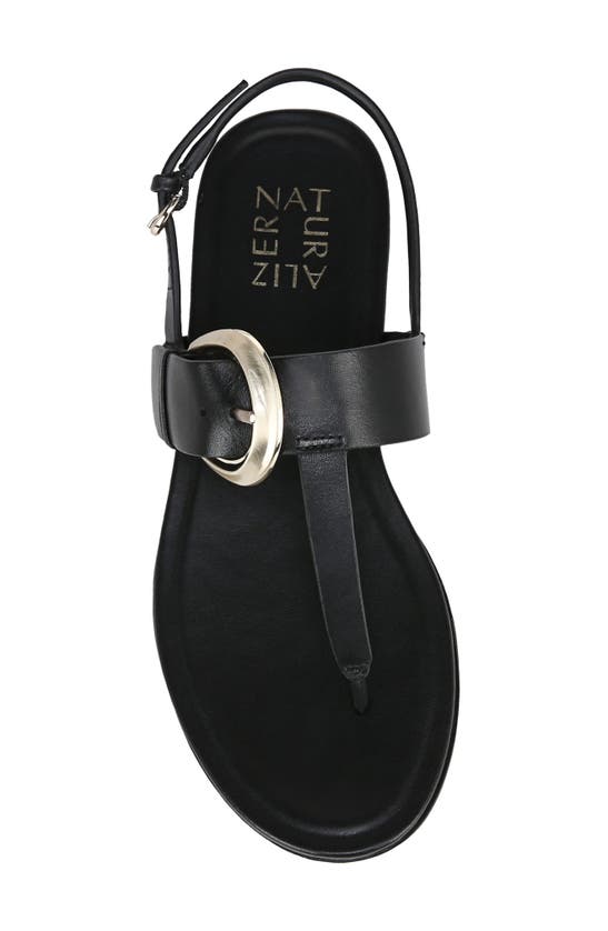 Shop Naturalizer Taylor Slingback Flip Flop In Black Leather