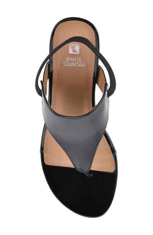 Shop White Mountain Footwear All Dres Wedge Sandal In Black/patent/smooth
