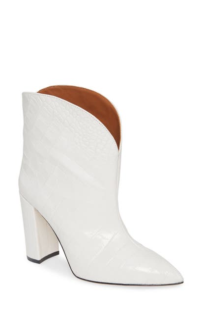 Paris Texas Ankle Bootie In Natural Leather