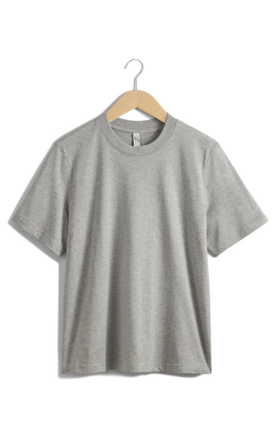 Shop & Other Stories Lilly Cotton T-shirt In Grey Melange