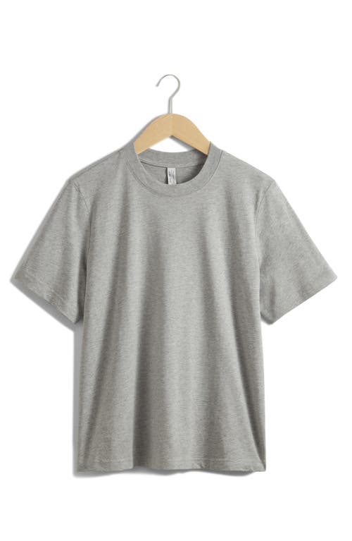 & Other Stories Lilly Cotton T-shirt In Grey Melange