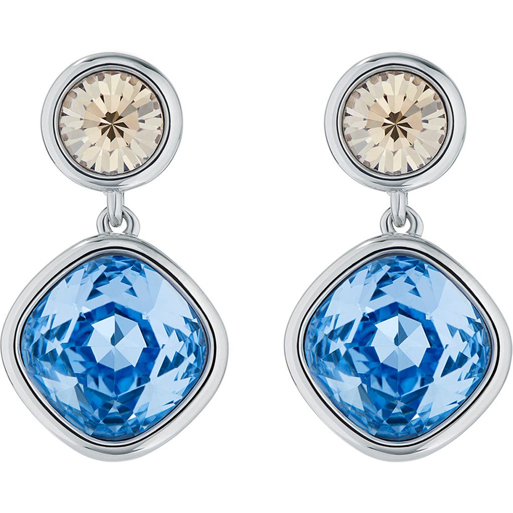 Ted Baker London Craset Crystal Drop Earrings In Silver/blue/golden Crystal