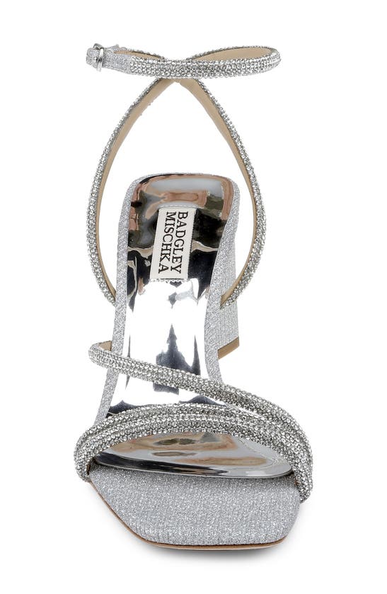 Shop Badgley Mischka Collection Freedom Ankle Strap Sandal In Silver