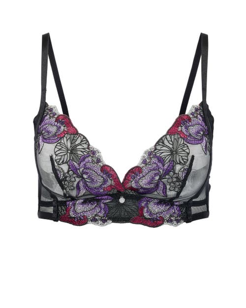 Adore Me Emilie Unlined Bralette Bra In Floral Black
