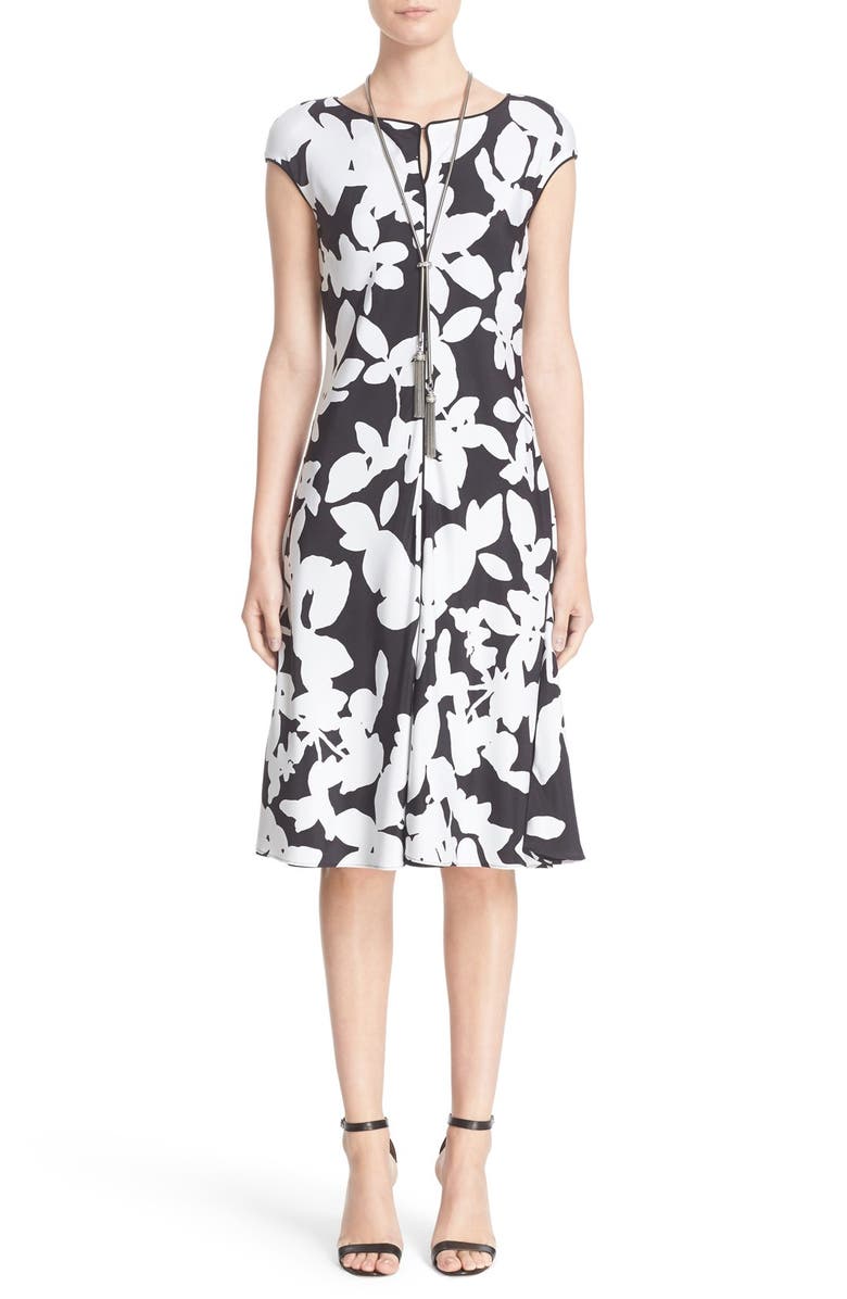St. John Collection Abstract Floral Print Dress | Nordstrom