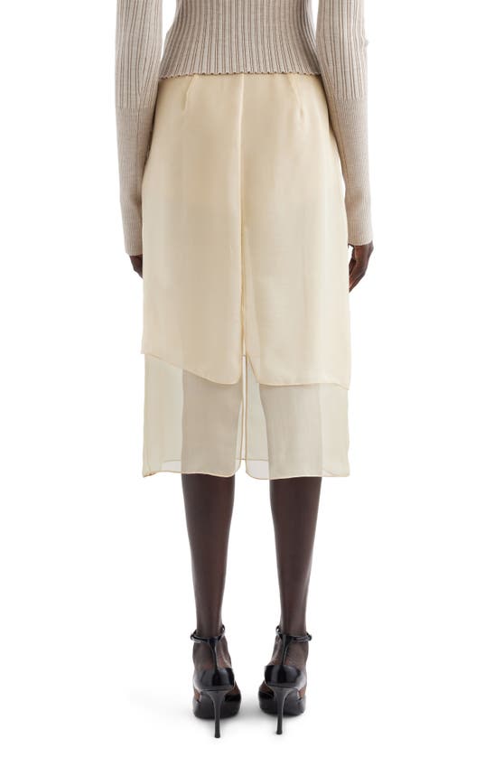 Shop Givenchy Iris Silk Chiffon Skirt In Ecru