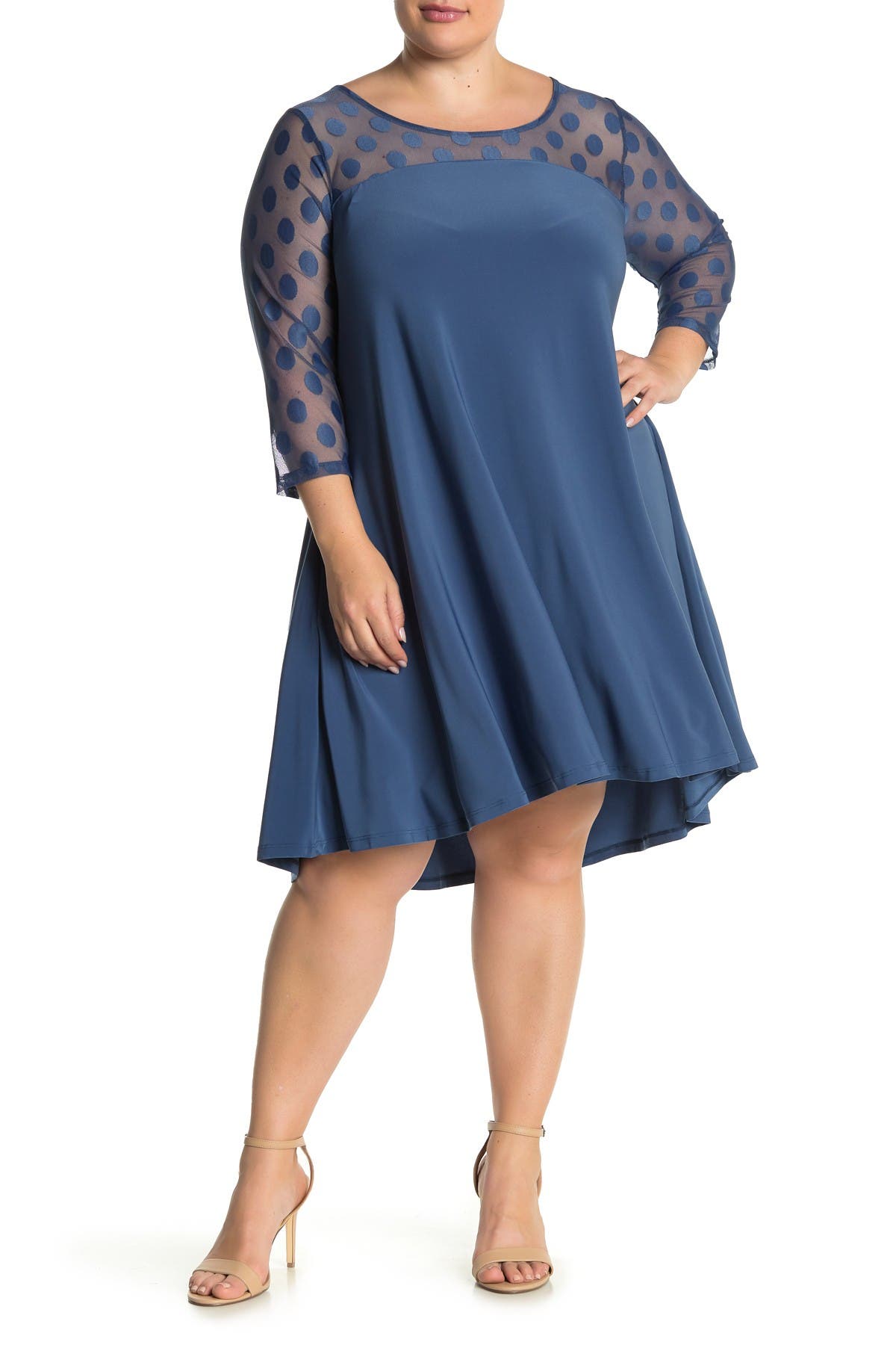 plus size trapeze dresses with sleeves