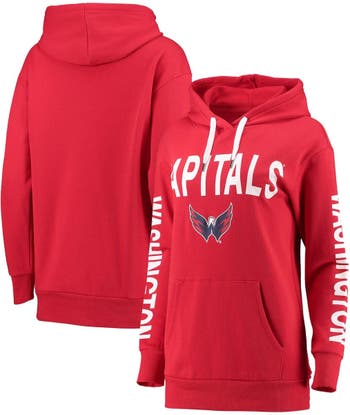 Women's G-III 4Her by Carl Banks Red Washington Capitals Extra Inning Pullover Hoodie Size: Small
