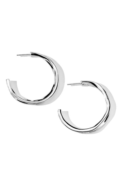 Shop Ippolita Classico Crush Hoop Earrings In Silver