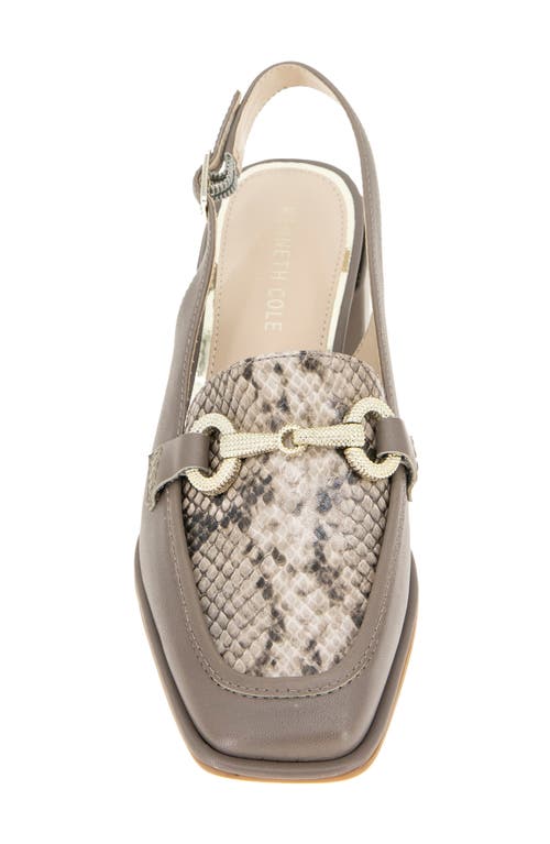 Kenneth Cole Elina Slingback Bit Loafer Pump In Shitake Leather