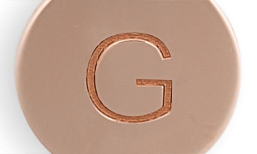 Meshmerise Initial Disc Charm Bracelet In Rose-g