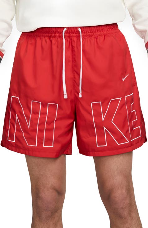 mens red nike running shorts