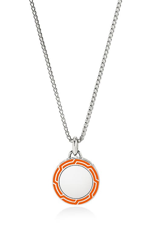 John Hardy Pendant Necklace In Orange/silver