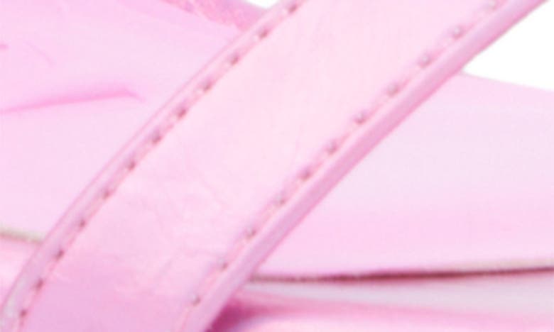 Shop Olivia Miller Lovely Clear Heel Sandal In Neon Pink