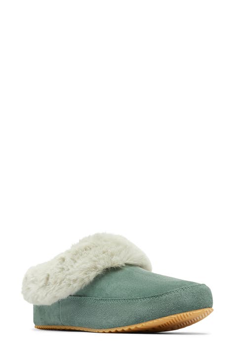 Sorel best sale fur slippers