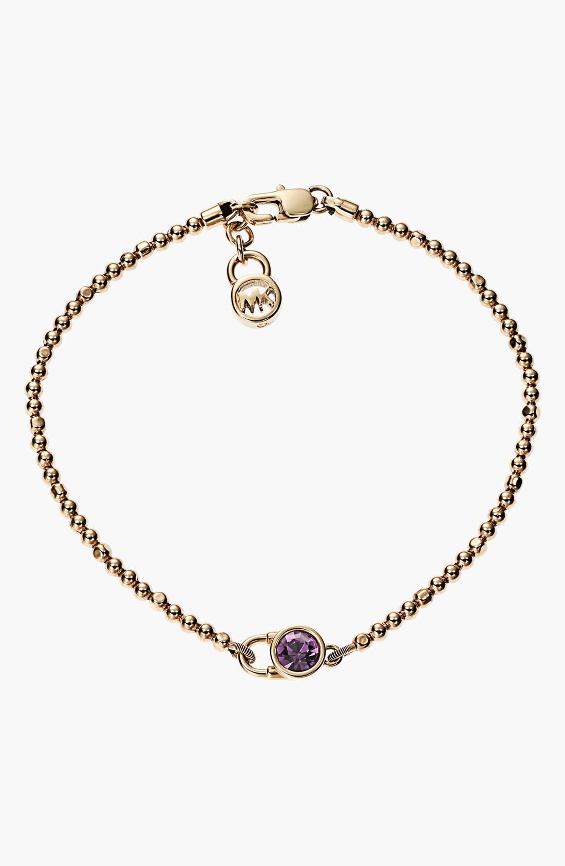 Michael Kors 'Brilliance Botanicals' Lock Charm Line Bracelet Nordstrom