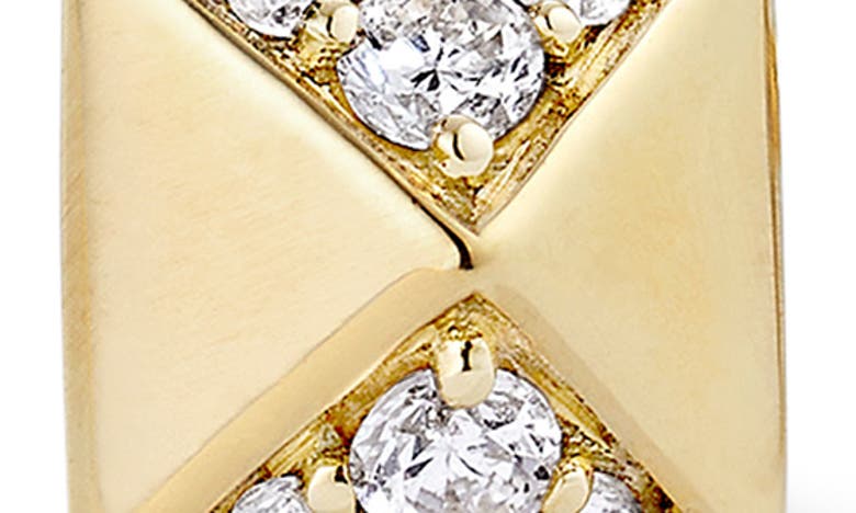 Shop Cast The Geo Diamond Stud Earrings In Gold
