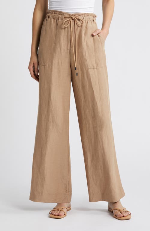 Shop Rails Ryan Wide Leg Drawstring Pants In Safari