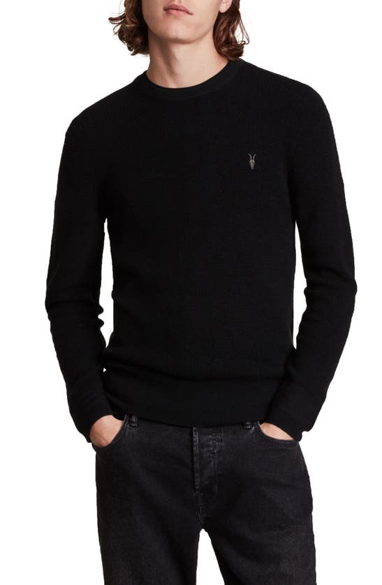 Allsaints Organic Cotton-wool Aspen Sweater In Black