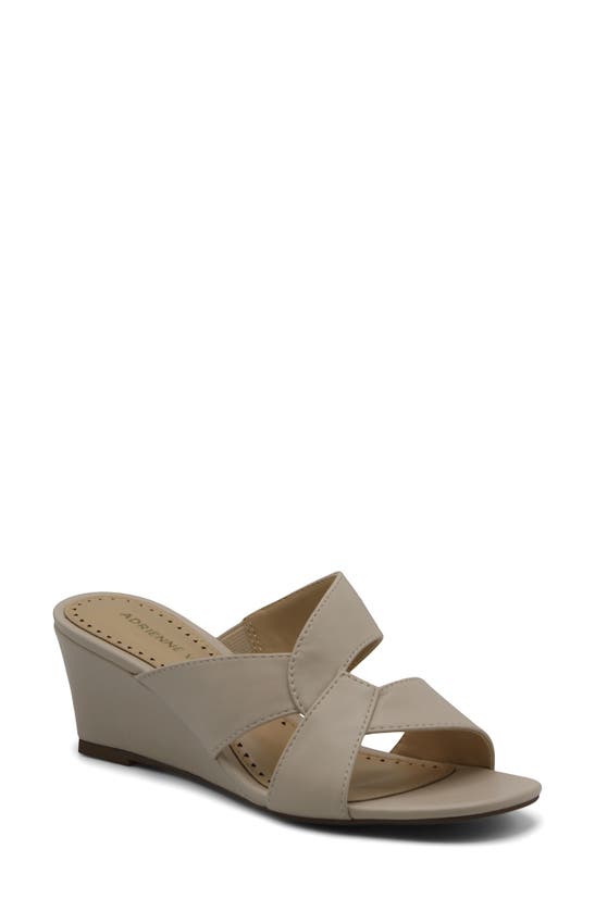 Adrienne Vittadini Aiden Wedge Sandal In Dove