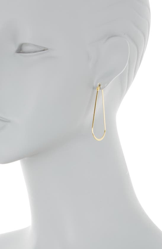 Shop Argento Vivo Sterling Silver Oval Hoop Earrings In Gold