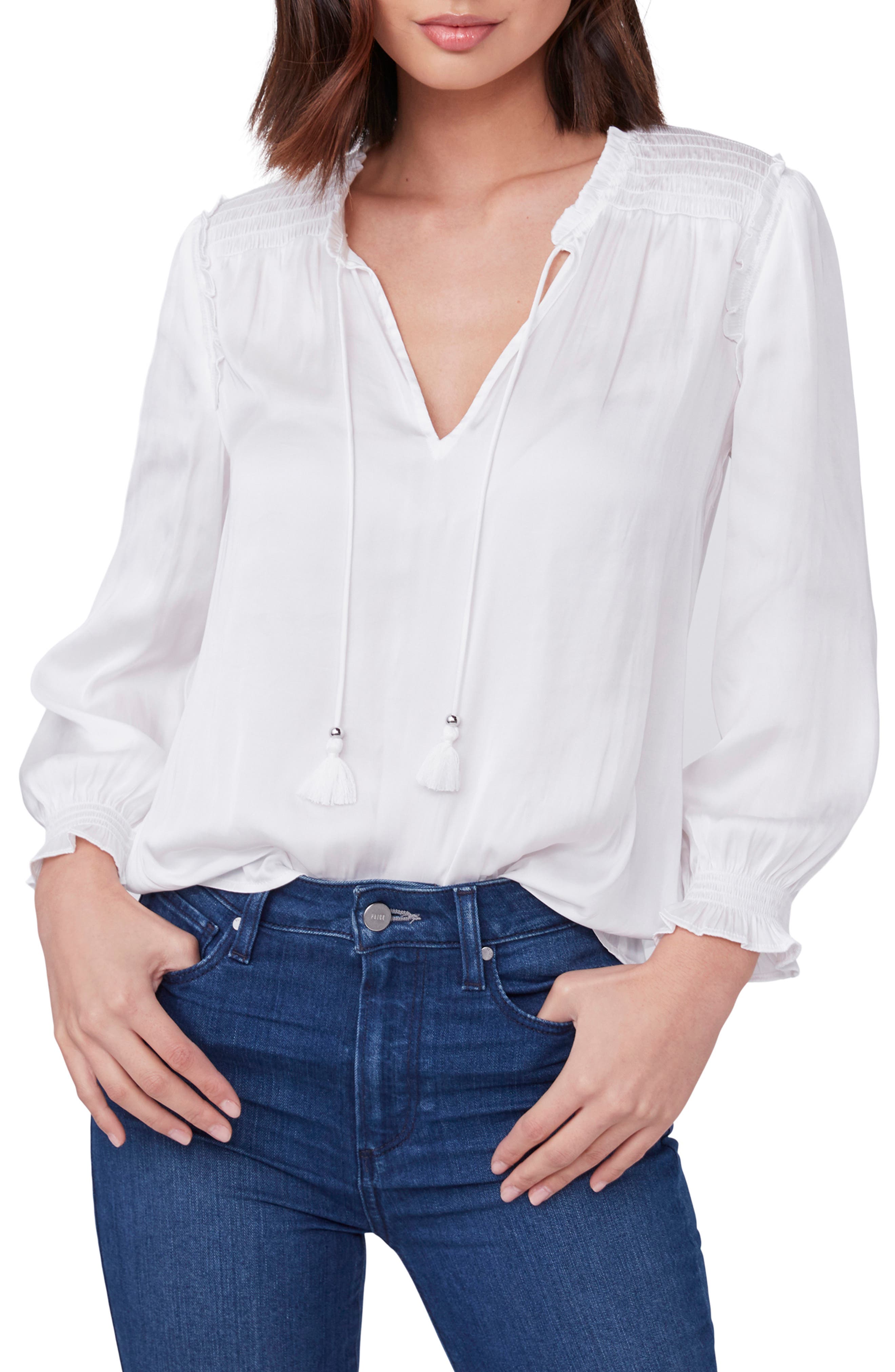 white peasant top plus size