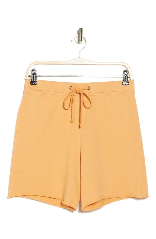 Shop James Perse French Terry Shorts In Apricot