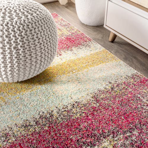 Jonathan Y Contemporary Pop Modern Abstract Vintage Area Rug In Cream/pink