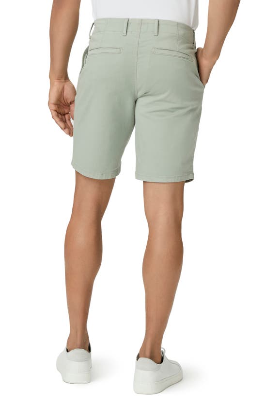 Shop Paige Phillips Stretch Cotton Chino Shorts In Dried Thyme