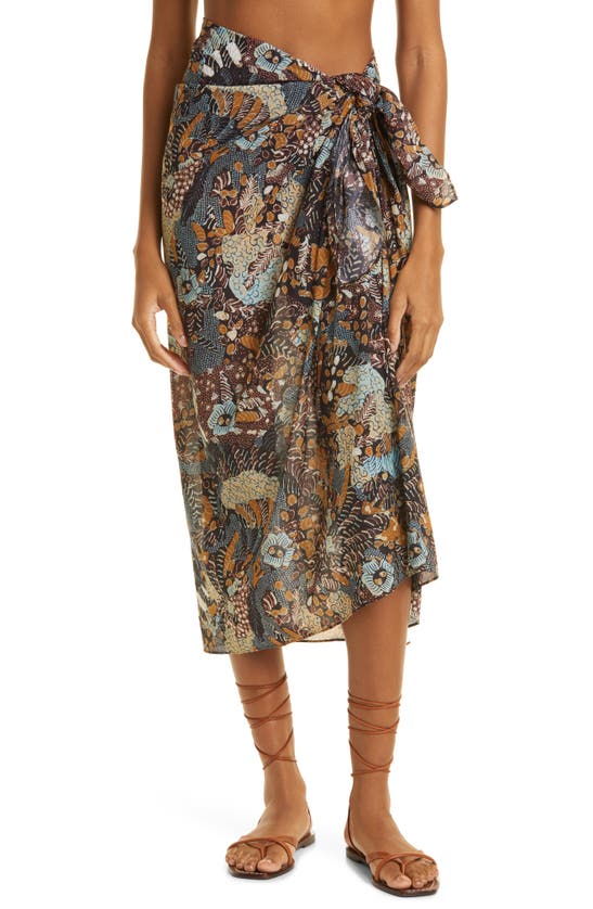 ULLA JOHNSON PAZ FLORAL COVER-UP PAREO