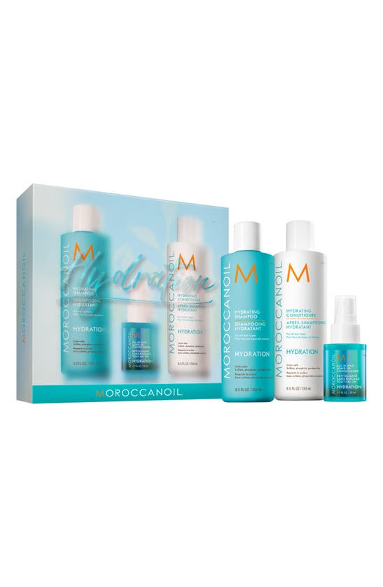 Moroccanoil Hydration Hair Set (limited Edition) $66 Value In White