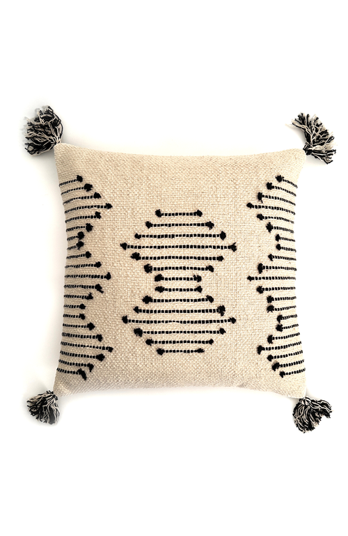 Bit Of Meraki Amaira Throw Pillow In Natural/black