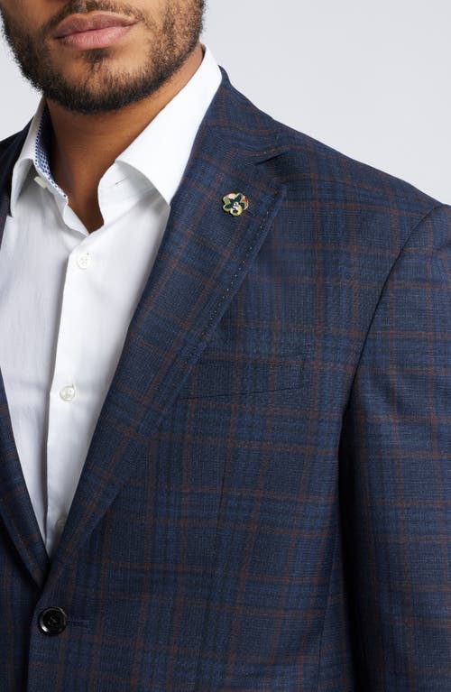 Shop Ted Baker London Karl Slim Fit Plaid Wool Sport Coat In Navy