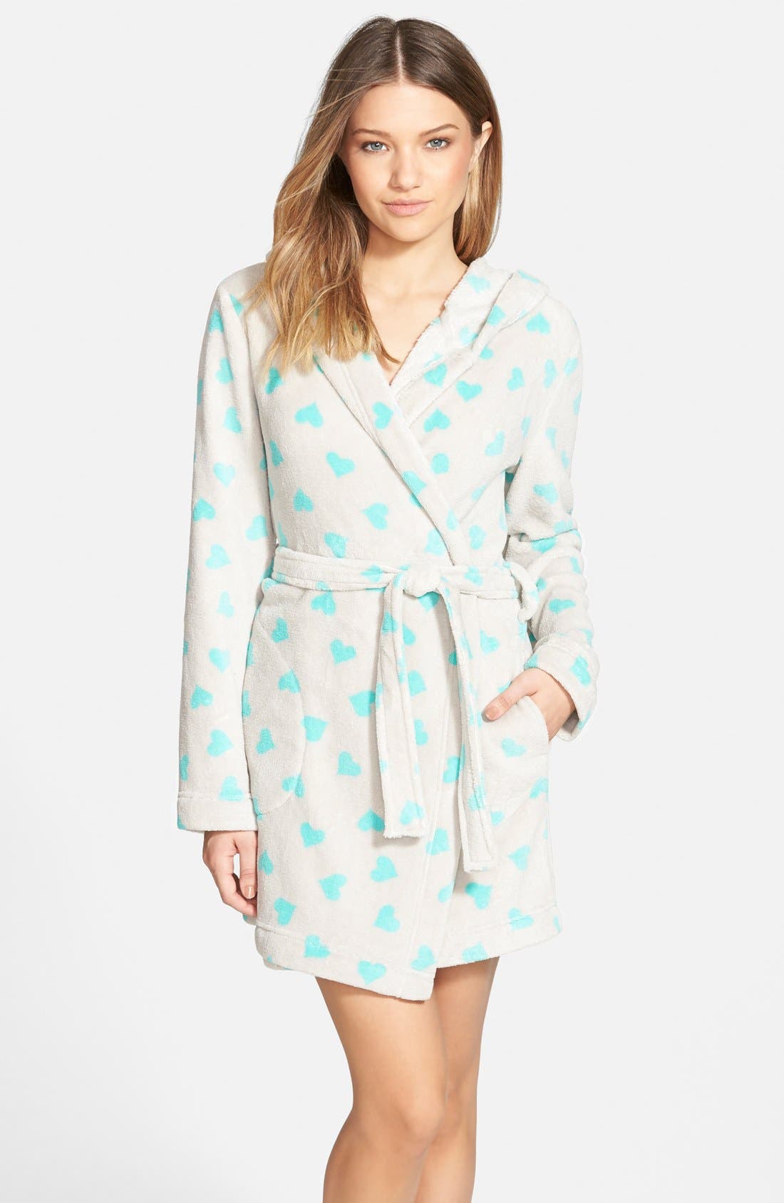 BP. Undercover Hooded Plush Robe (Juniors) Nordstrom