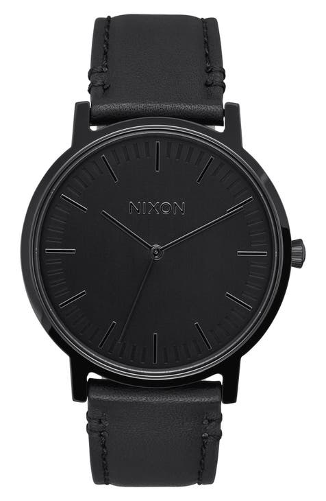 nixon leather watches men