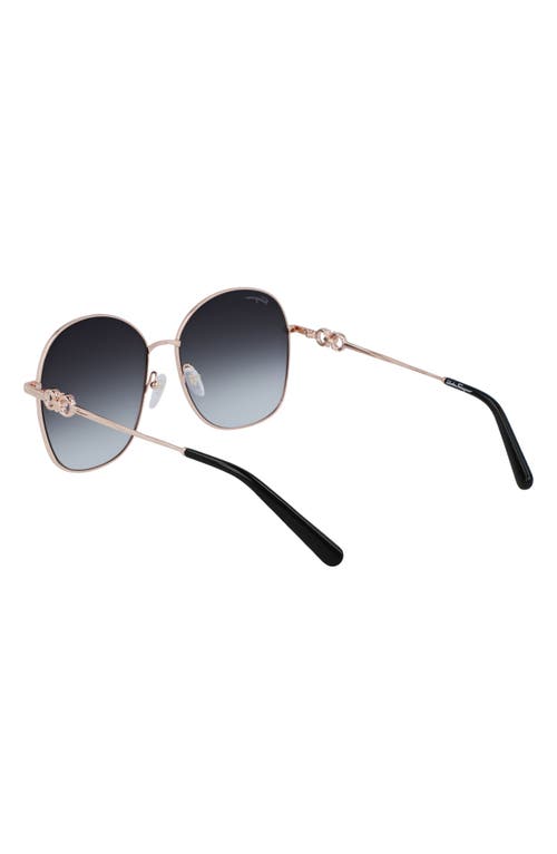 Shop Ferragamo 59mm Gradient Sunglasses In Rose Gold/grey Gradient