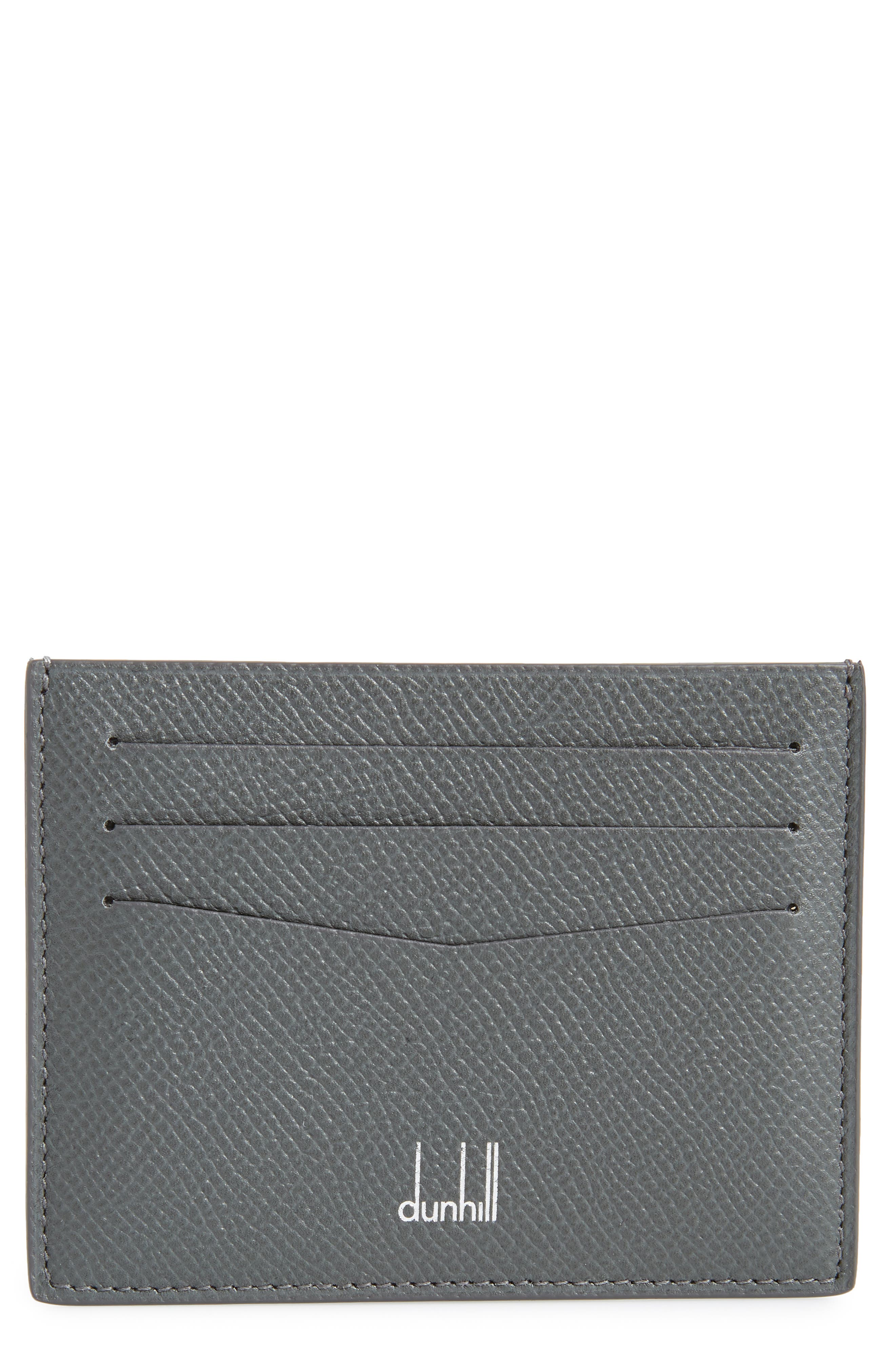 Dunhill Cadogan Leather Card Case - Grey