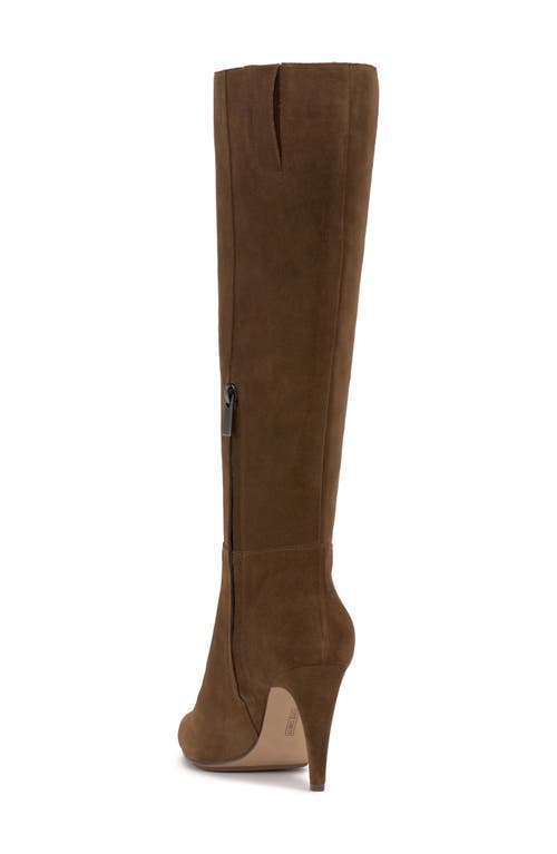 Shop Vince Camuto Brigitte Pointed Toe Knee High Boot In Reishi Brown