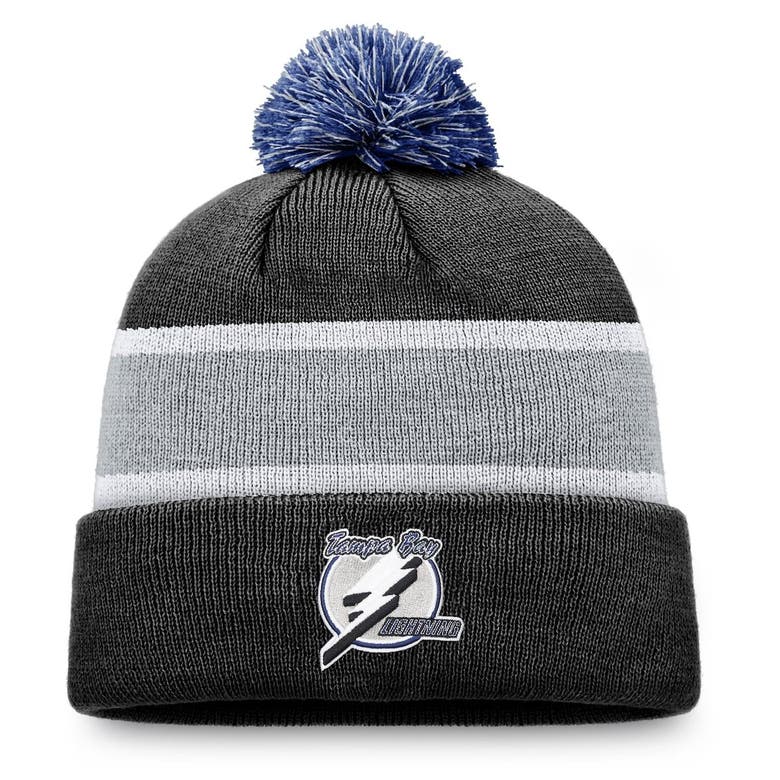 FANATICS FANATICS BRANDED BLACK TAMPA BAY LIGHTNING SPECIAL EDITION 2.0 CUFFED KNIT HAT WITH POM