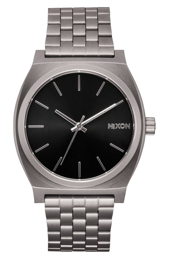Nixon The Time Teller Watch, 37mm In Gunmetal / Black Sunray