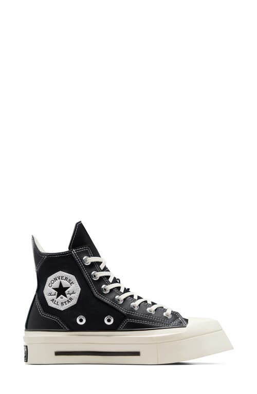 Shop Converse Gender Inclusive Chuck 70 De Luxe Square Toe Platform High Top Sneaker In Black/black/egret