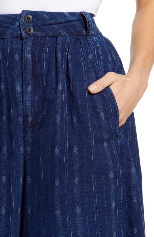 Ag Hadley Pleated Cotton Culottes In Atlas Indigo