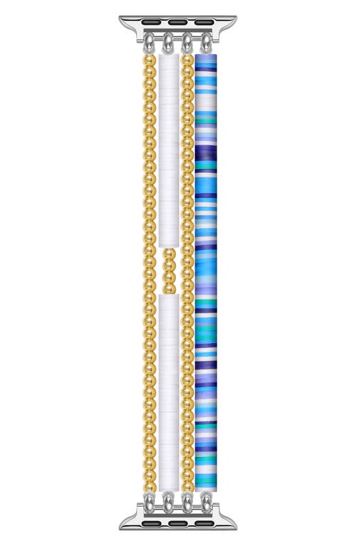 The Posh Tech Bestie Beaded Bracelet Apple Watch® Watchband in Blue 