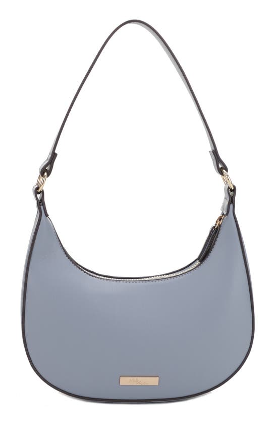 Shop Mali + Lili Leilani Vegan Leather Baguette Bag In Denim Blue
