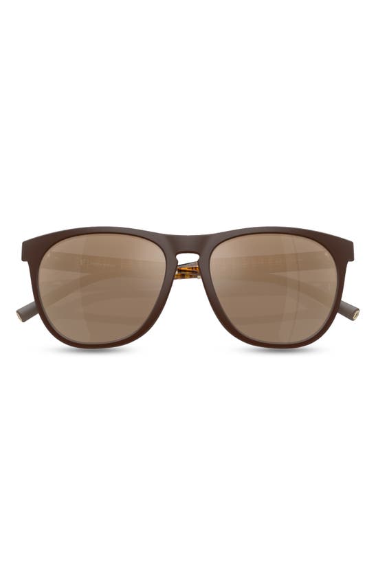 Shop Oliver Peoples X Roger Federer R-1 55mm Irregular Sunglasses In Brown