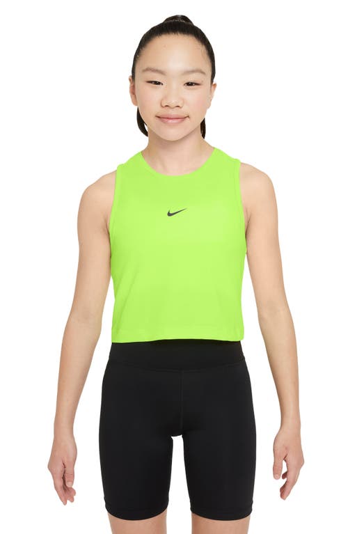 Shop Nike Kids' Dri-fit Pro Tank Top In Volt/black