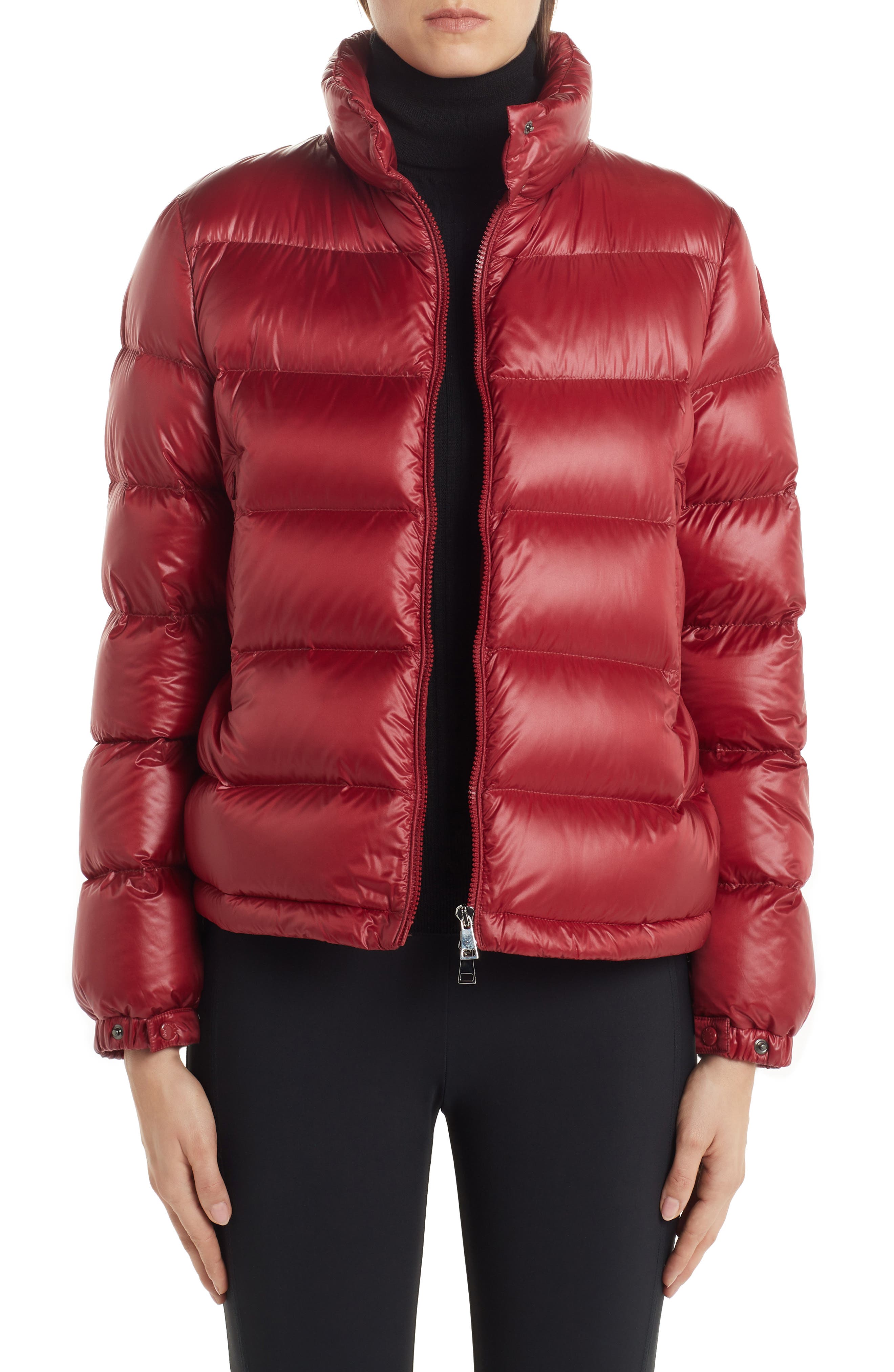 Moncler Copenhague Lacquered Down Jacket, Pink